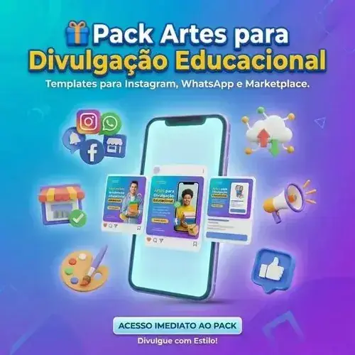 Pack Artes para Divulgação Educacional